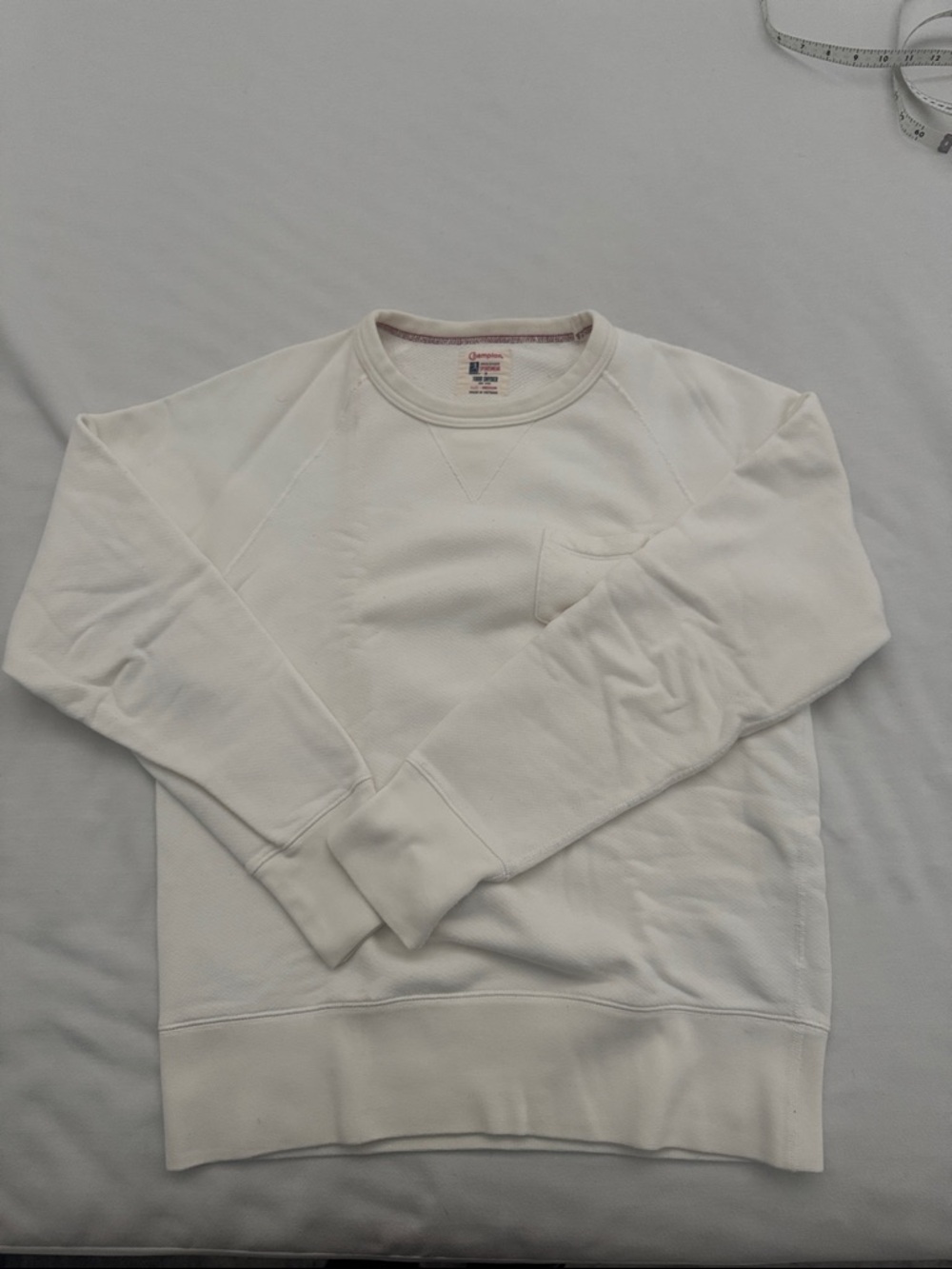 Todd Snyder Cream Crewneck Pocket Sweater
